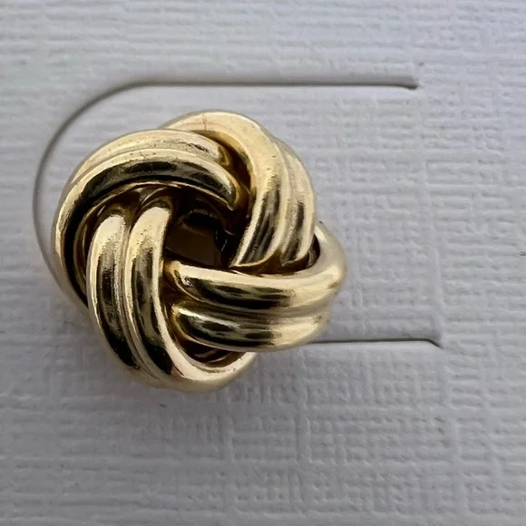 MÍA FIORE, KNOTT STUD EARRINGS, STERLING SILVER & 18KT GOLD PLAYED EARRINGS - Picture 5 of 14